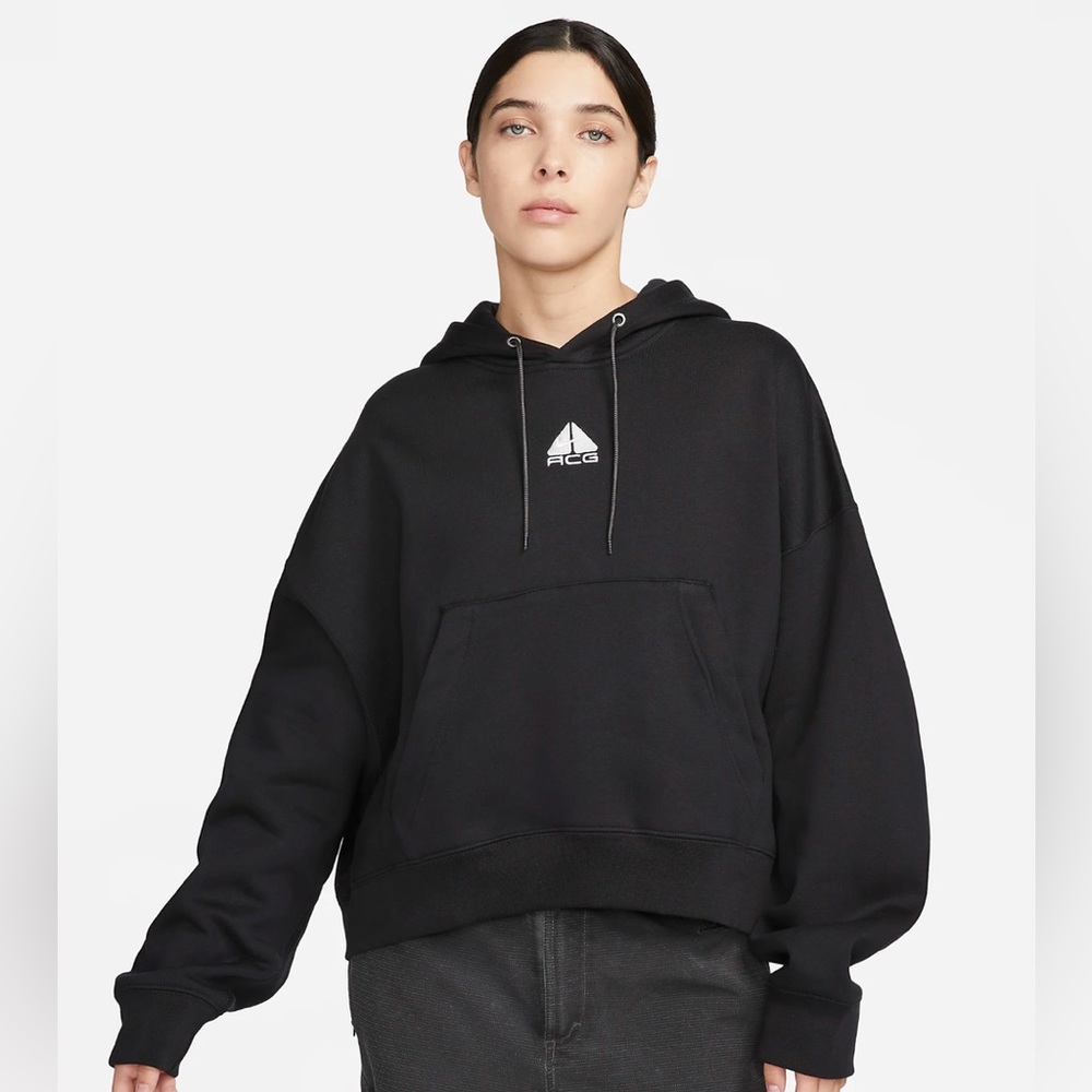 New Nike ACG Therma Fit Tuff Knit Pullover Fleece Hoodie Womens XL DQ5807-010